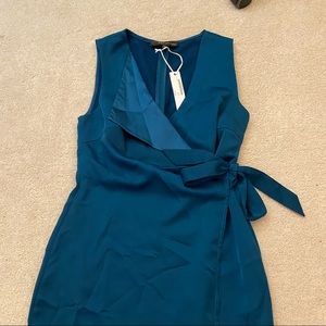 Size M NWT Adelyn Rae Teal Cross Dress with Bow